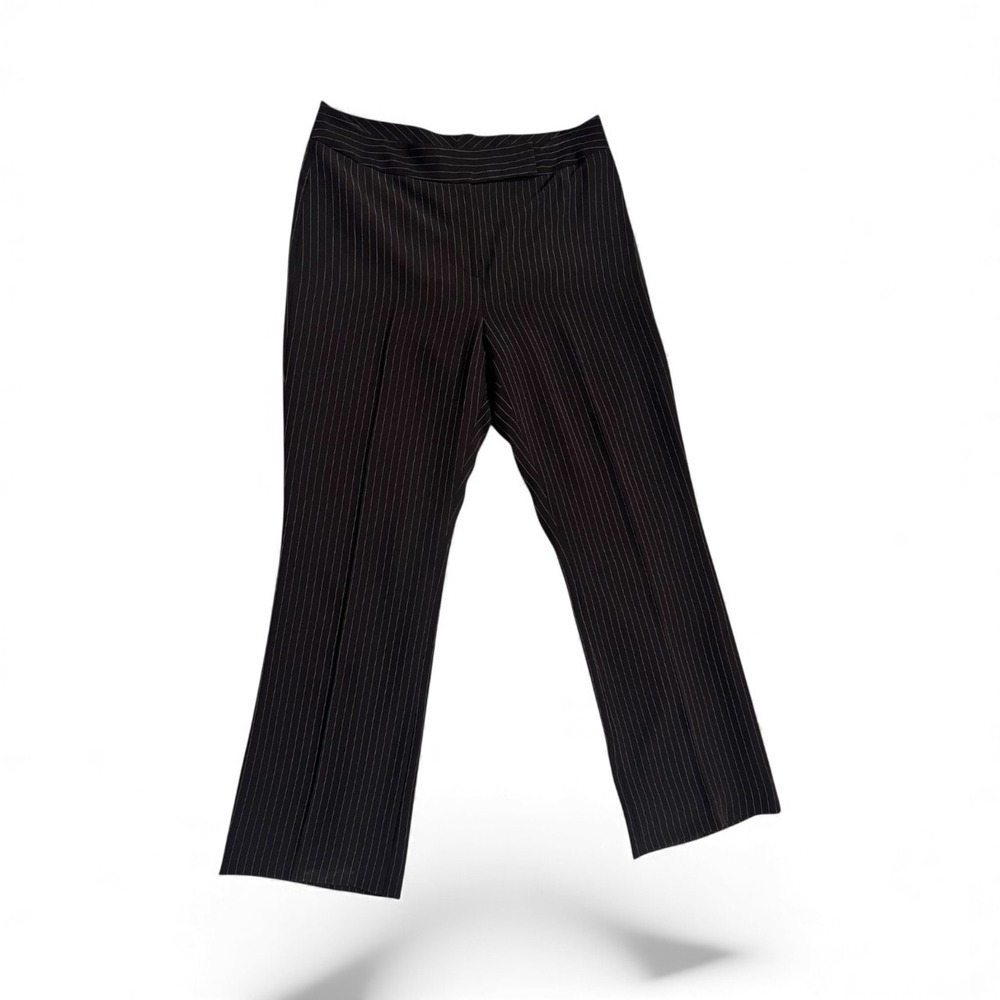 Brown Pinstripe Flared Ladies Dress Pants Sz 14 Work Office Career Professional‎